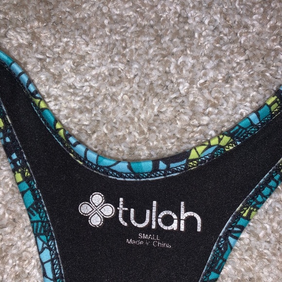 Tulah Blue & Yellow Floral tank top size S - Picture 6 of 8